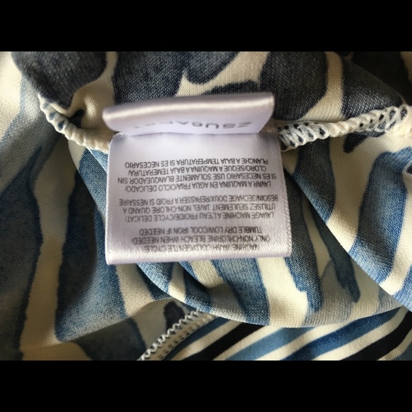 BCBG Strapless Floral and Striped Dress - Picture 9 of 9